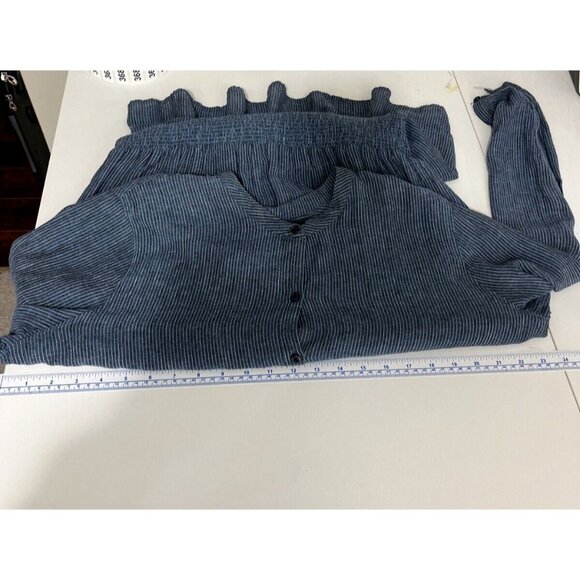 Rails Juliette Salem Stripe Linen-Rayon Midi Dress Women’s Size L - Picture 15 of 16